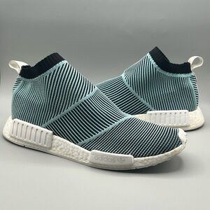 2018 Adidas NDM_CS1 Parley Primeknit Blue White Slip On Shoes - Men’s Size 11.5